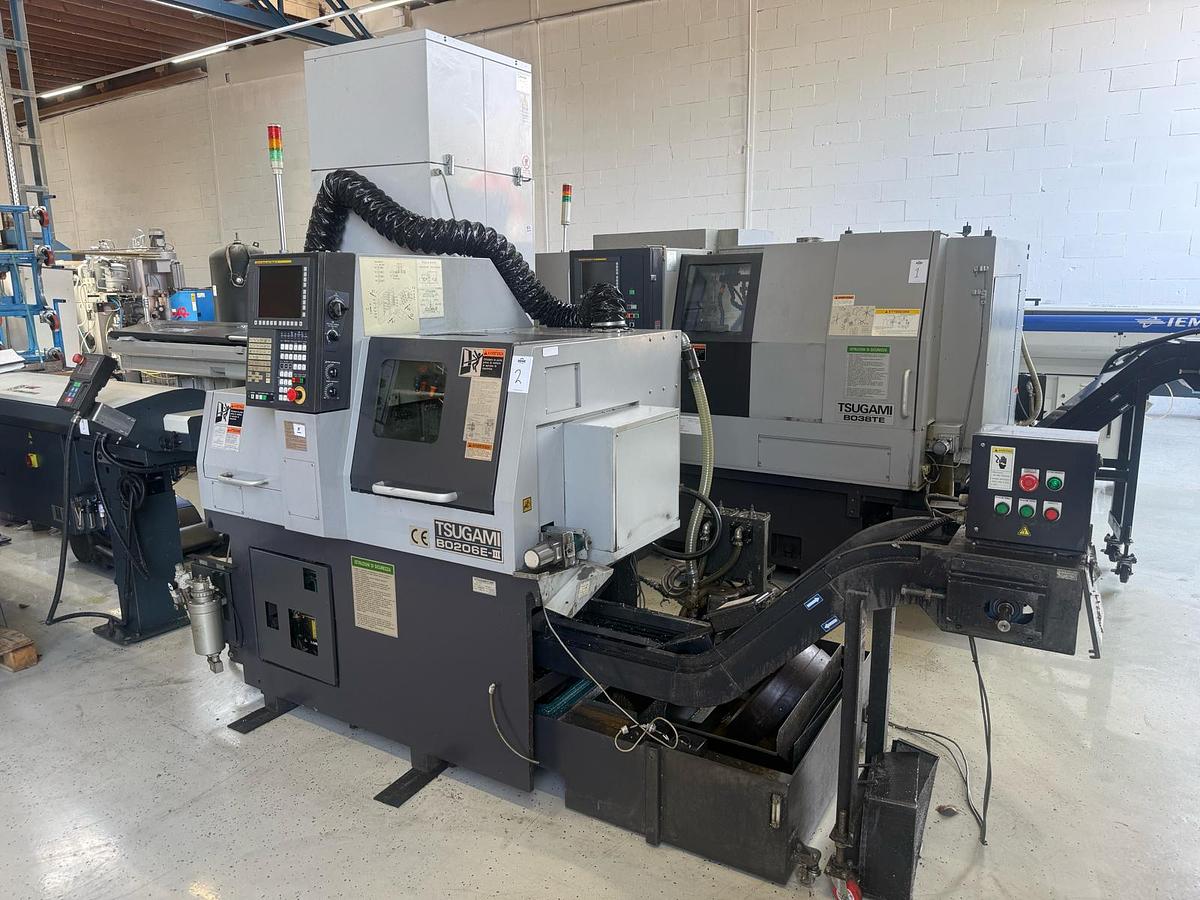 Used 2017 Tsugami B0206E-III CNC Swiss-type automatic lathe including Automatic Bar Feeder