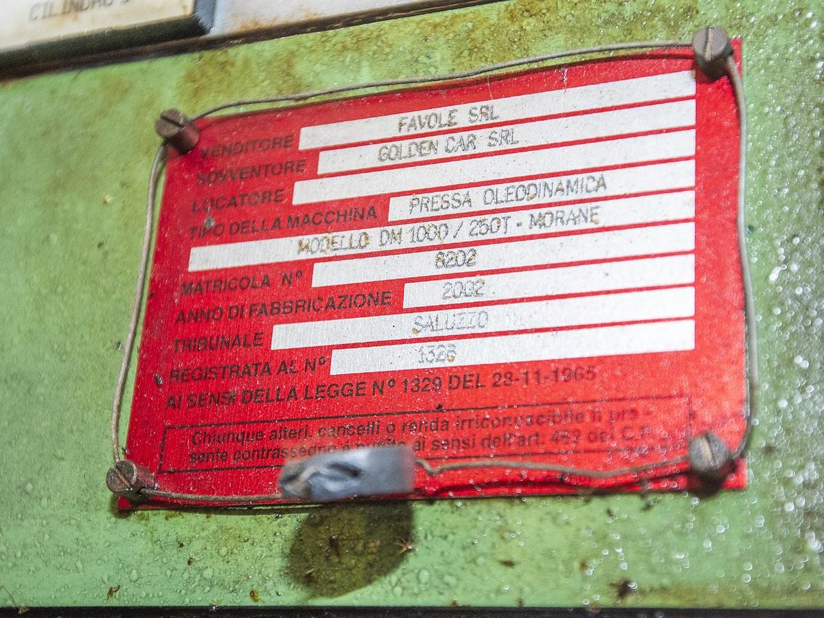 Used FAVOLE DM 1000/250T HYDRAULIC PRESS