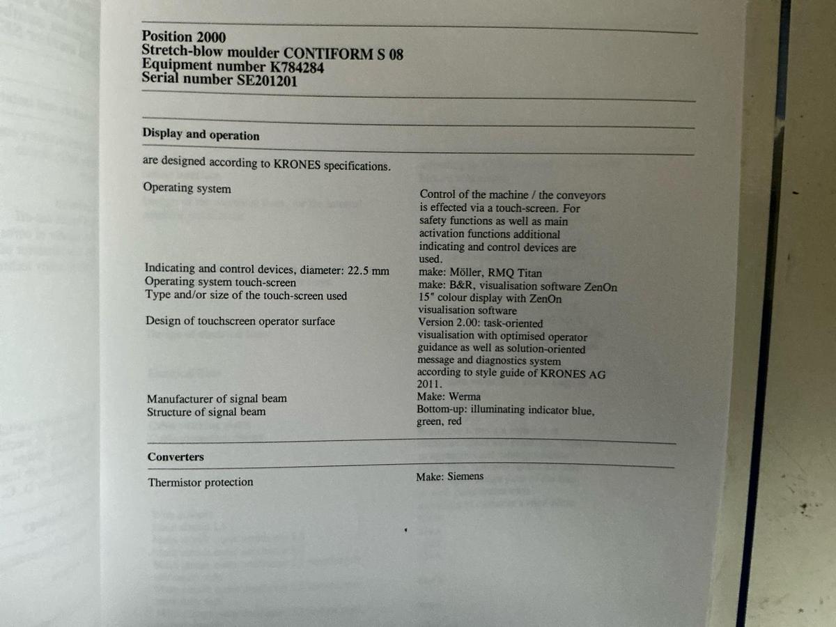 Used 2009 KRONES Contiform S08