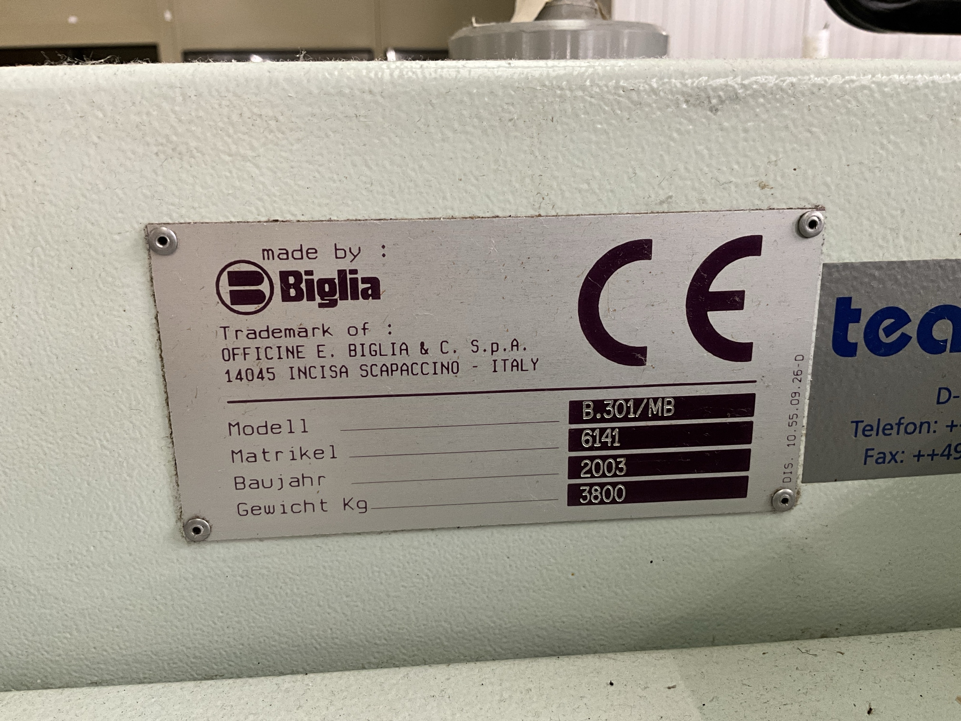Used 2003 Biglia B 301 MB CNC Lathe