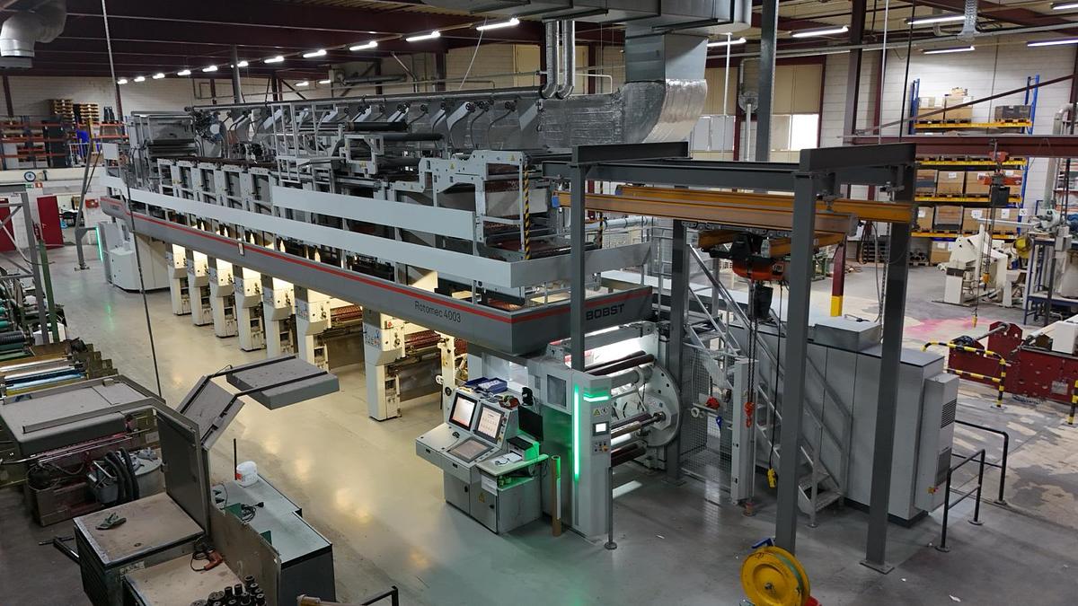 Used 2015 Bobst Rotomec 4003 1000/350/C 7-color rotogravure printing press