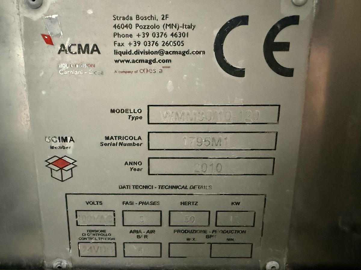 Used 2010 ACMA WMM30/10-120 filling machine 
