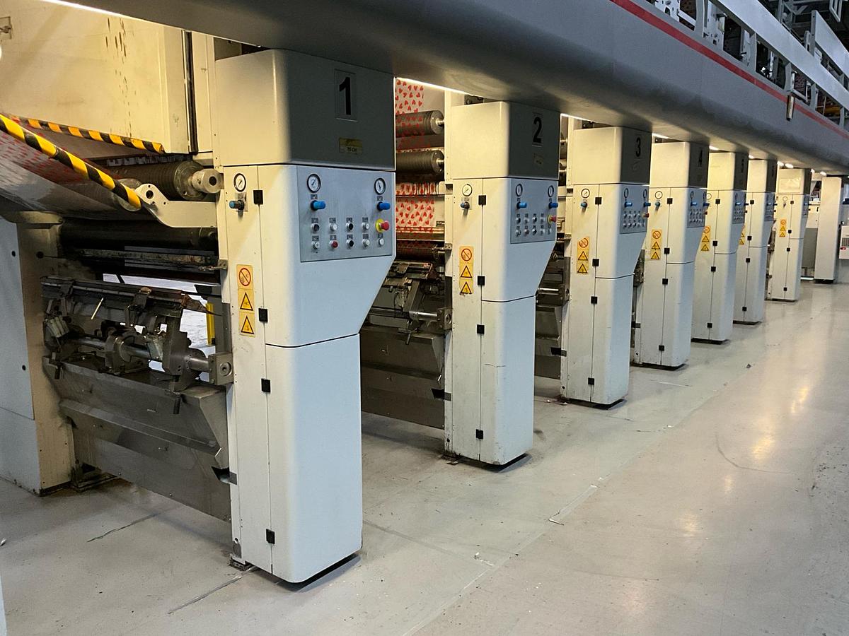 Used 2015 Bobst Rotomec 4003 1000/350/C 7-color rotogravure printing press