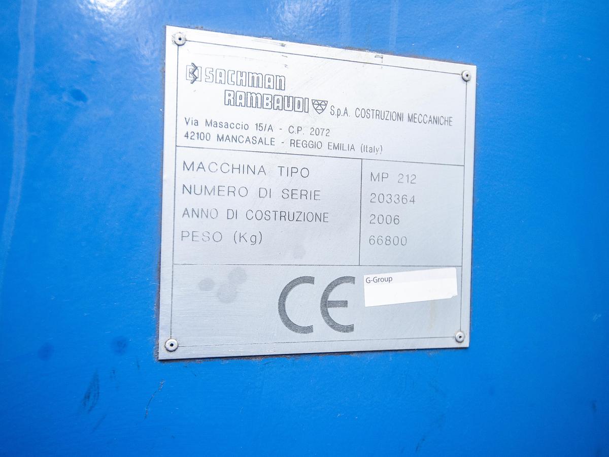 Used 2006 SACHMAN MP212 Horizontal Floor Type Boring Milling Machine