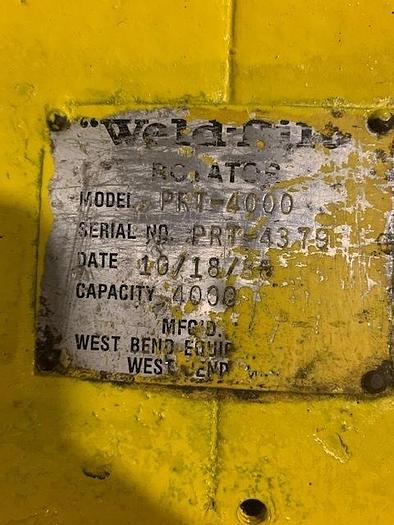 Used WEST BEND MDL. PRT-4000 UPENDER 4,000 LB CAPACITY