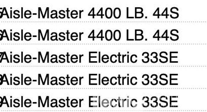Used Aisle Master Forklifts & Order Pickers - Warehouse Liquidation