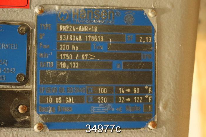 Unused Hansen RNE24-ANR-18 Gear Drive, 18.133/1 Ratio #34977