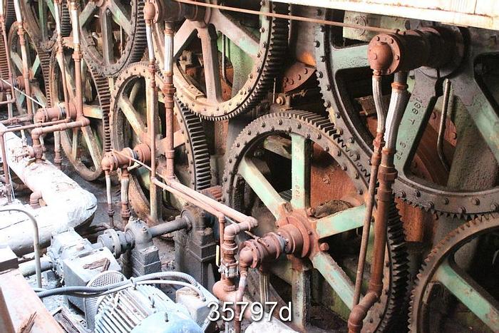 Used Sandy Hill Dryer Section, (71) 5' Diameter x 115" Face Dryers, 150 PSI #35797