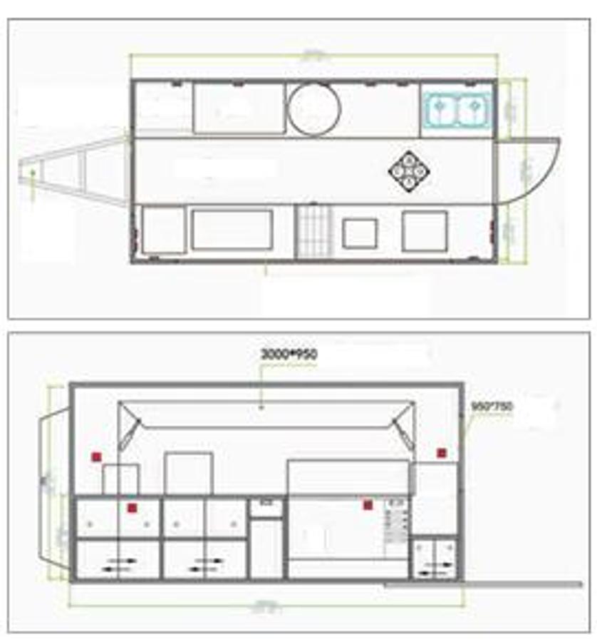 🏙️ Kiosco de Comida KN-DZ-4 (Estilo Fijo/Contenedor)