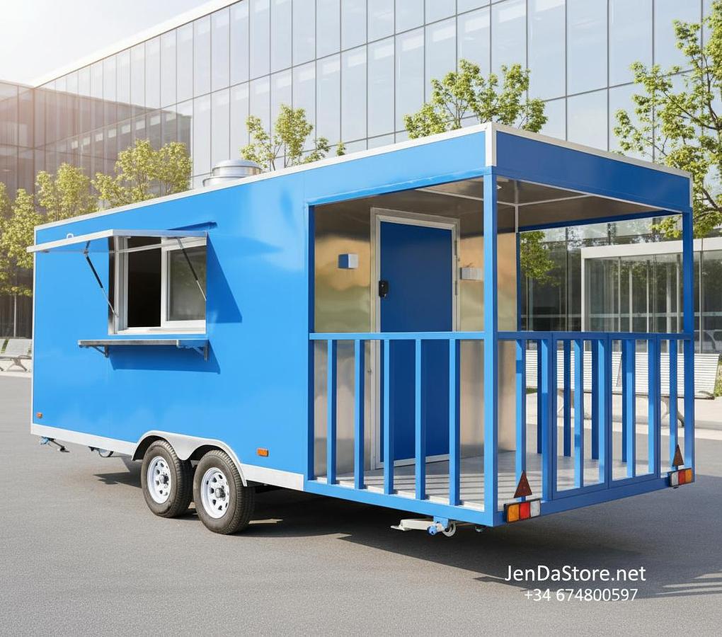 🍕 Remolque Móvil con Porche Exterior (Modelo S4+1.5)