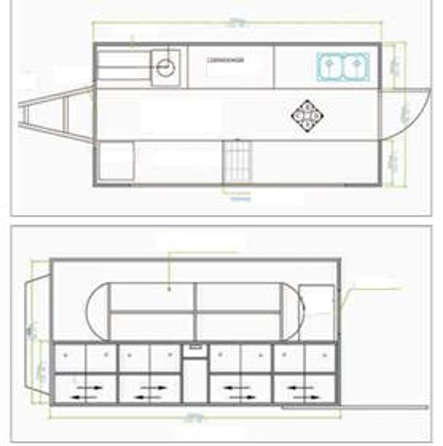 🌟 Remolque de Comida Cuadrado KN-FS-1 (Serie KN-FS)