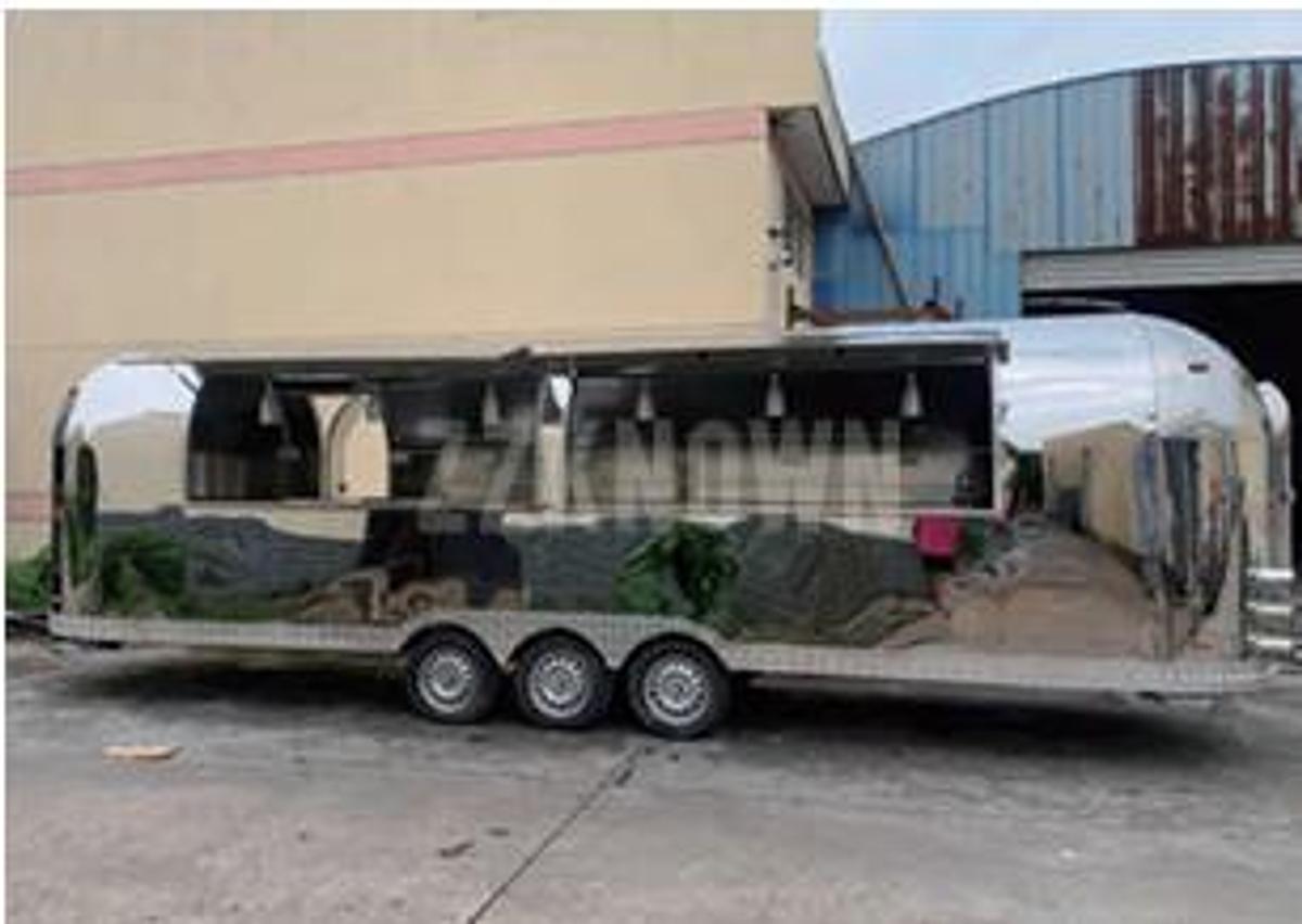 🚐 Remolque de Comida de Acero Inoxidable Estilo Airstream KN-QF-8