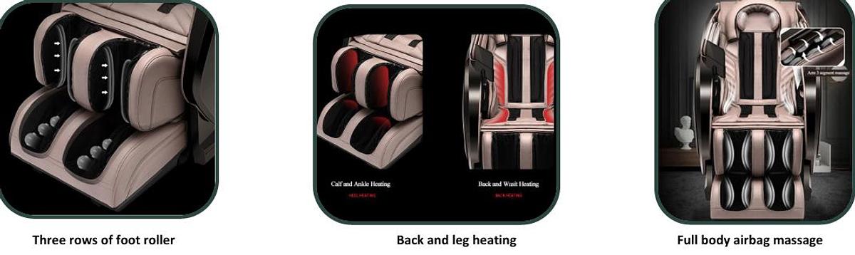 🖤 Silla de Masaje JDSVCT-A15S: Movimiento 4D, Calefacción Dual y Diseño Deslizante 🖤