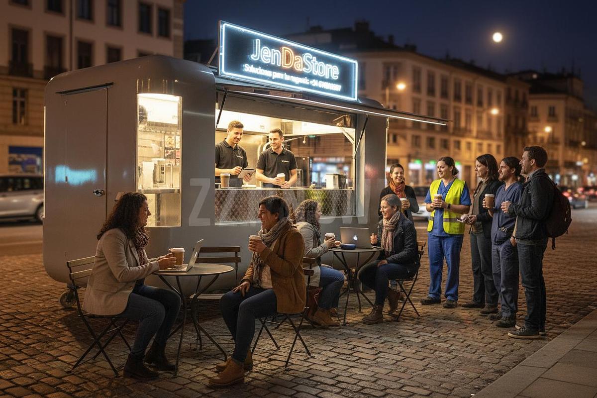 🏙️ Kiosco de Comida KN-DZ-4 (Estilo Fijo/Contenedor)