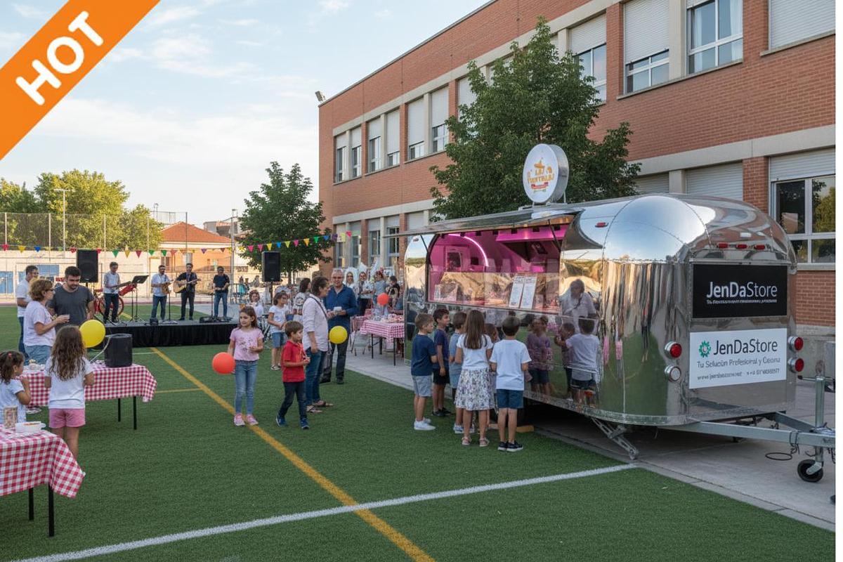 🚐 Remolque de Comida de Acero Inoxidable Estilo Airstream KN-QF-1