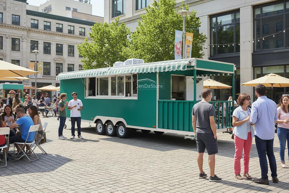 🍕 Remolque Móvil con Porche Exterior (Modelo S4+1.5)