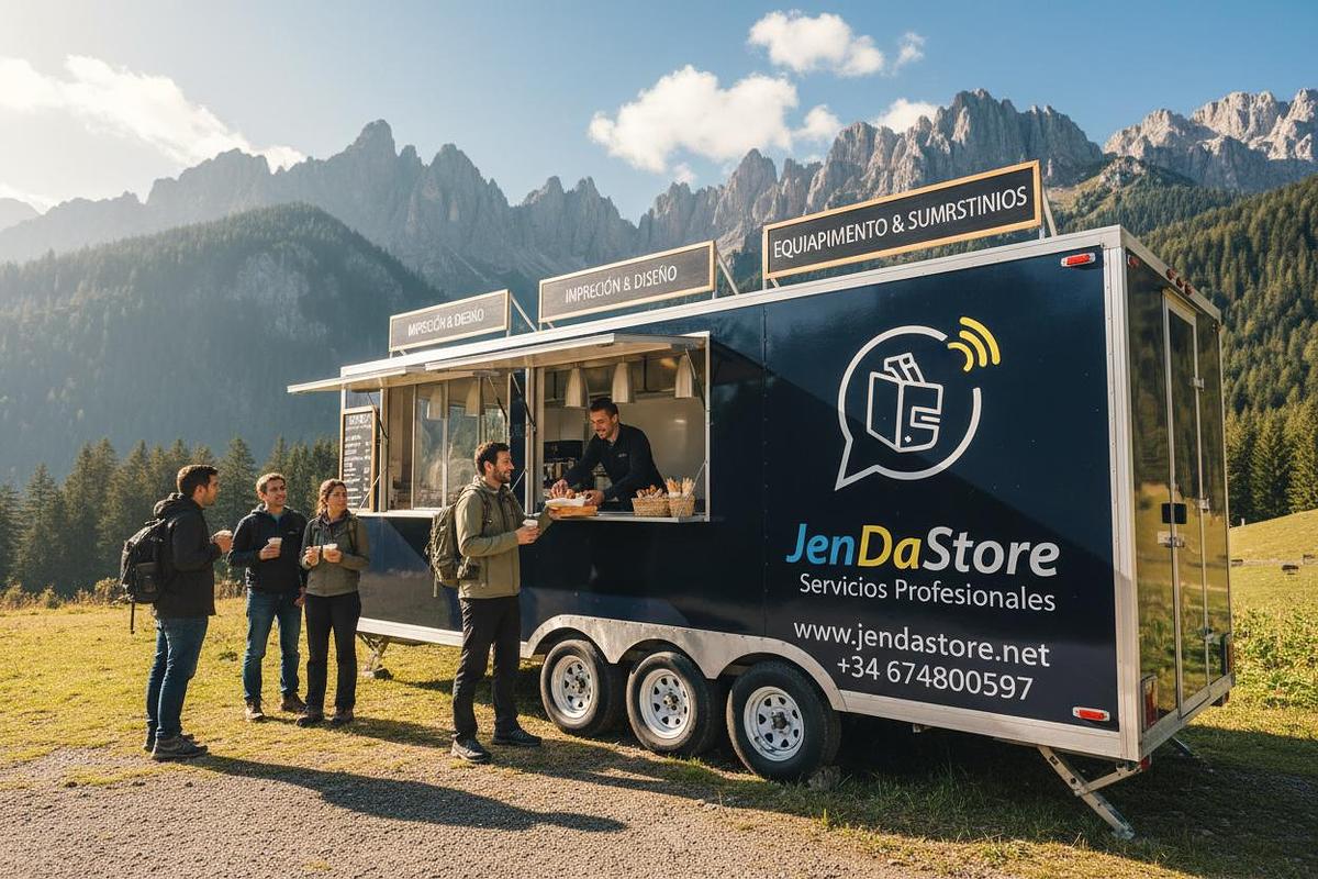 🚐 Remolque de Comida de Acero Inoxidable Estilo Airstream KN-QF-8