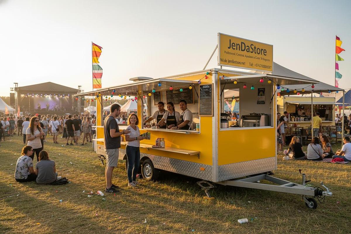 🚐 Remolque de Comida de Acero Inoxidable Estilo Airstream KN-QF-7