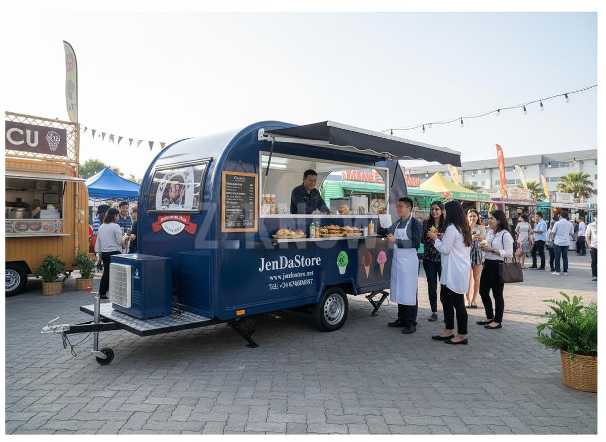 馃殣 Remolque de Comida de Techo Redondo KN-FR-1