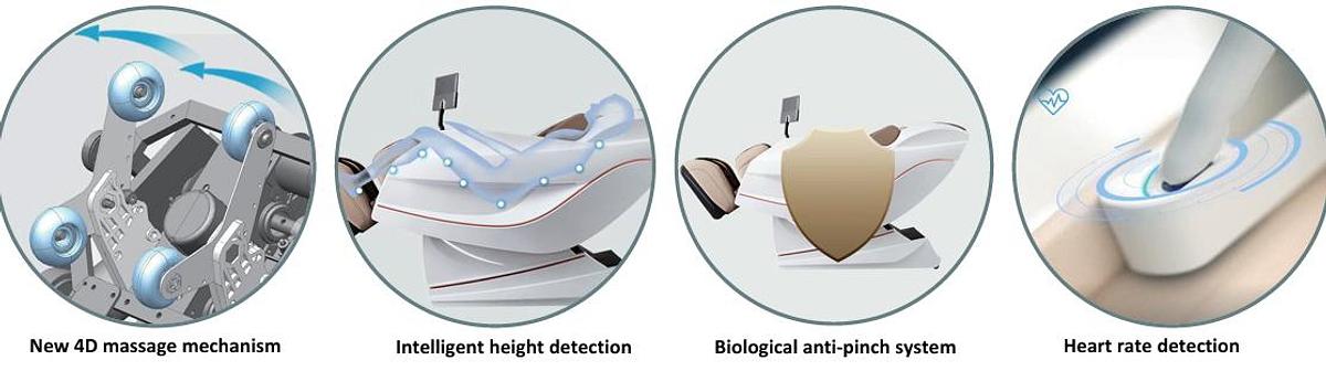🌟 Silla de Masaje JDSVCT-A10S: Detección de Frecuencia Cardíaca y Mecanismo 4D Avanzado 🌟