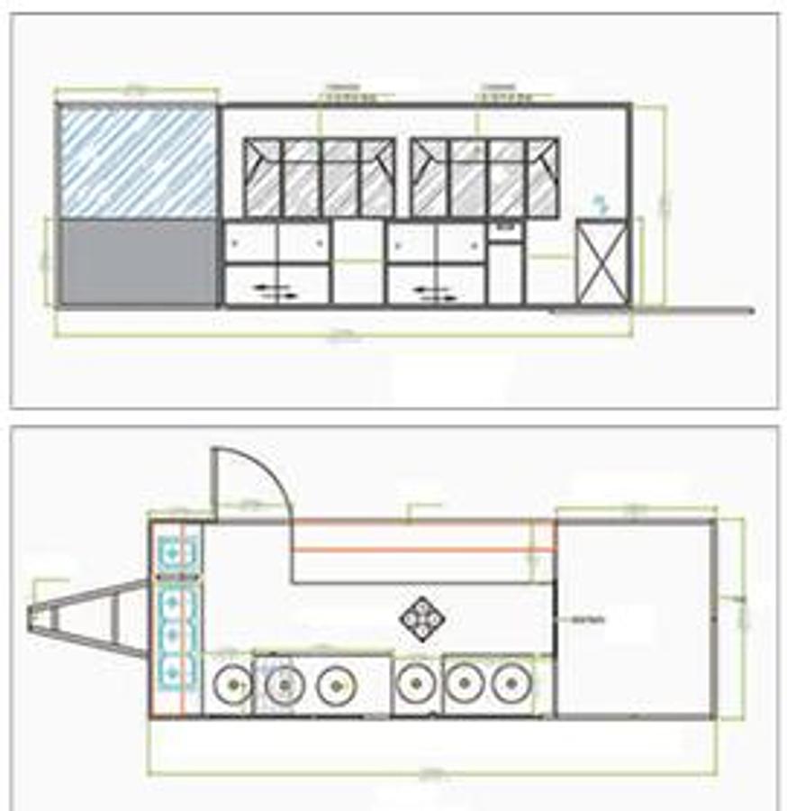 🚐 Remolque de Comida de Acero Inoxidable Estilo Airstream KN-QF-8