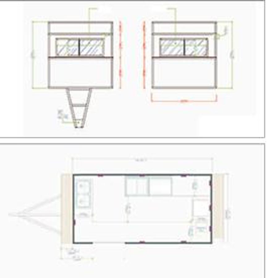 🚐 Remolque de Comida con Forma de Barco KN-BT-3