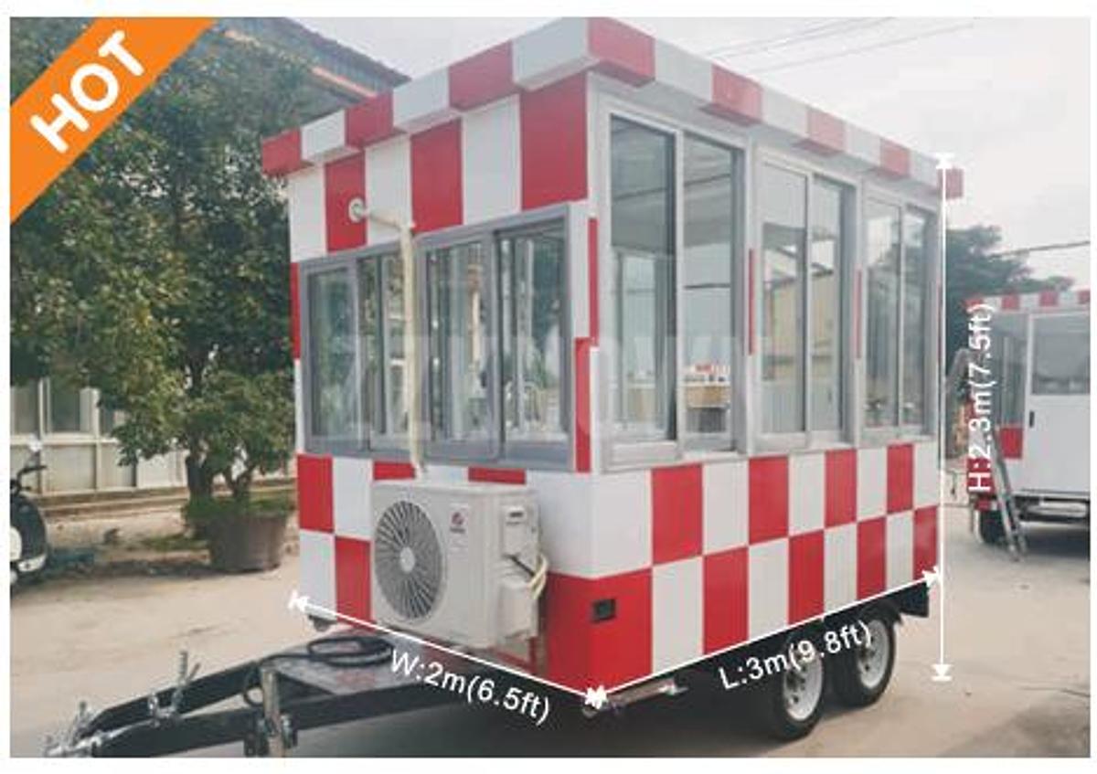 🚐 Remolque de Comida de Forma Única KN-DZ-3 (Estilo Retro/Clásico)