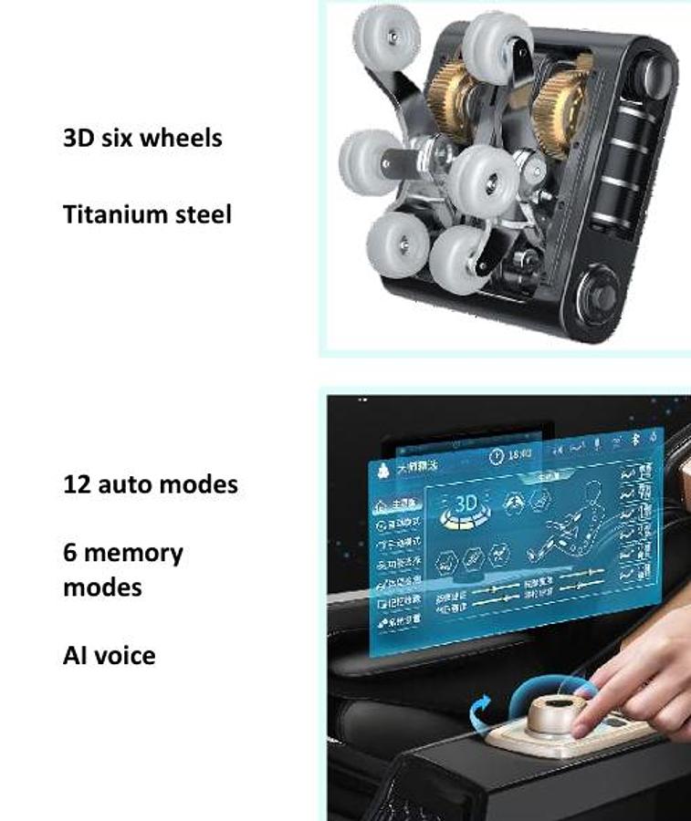 👑 Silla de Masaje JDSVCT-988RS: Lujo, Movimiento 3D y Detección de Salud 👑