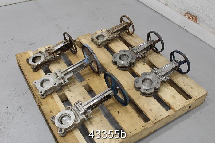 Used 3" Hand Operated Knife Gate Valve #43355