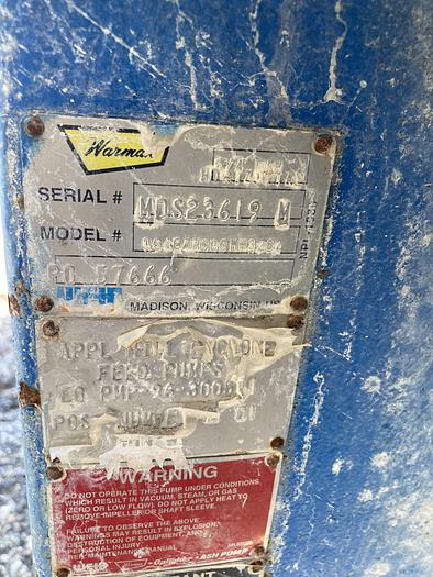 Used Used Weir Warman Model 064EAHCCCMM8282  6 X 4 EAH slurry pump