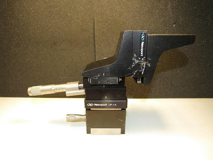 Used Newport MVN50 Vertical Stage W/ 2 M-406P Linear Stage & 2 SM25 Micrometers