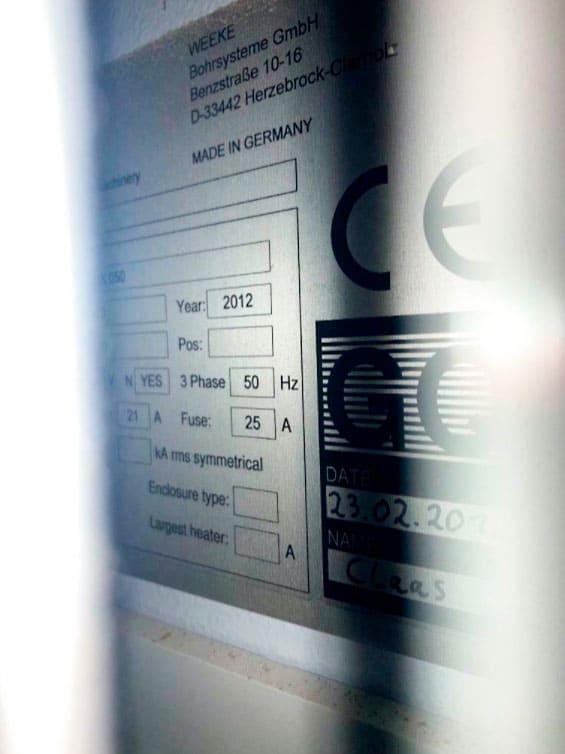 Used Weeke BHX 050 Optimat - CNC Machining Center - 2012