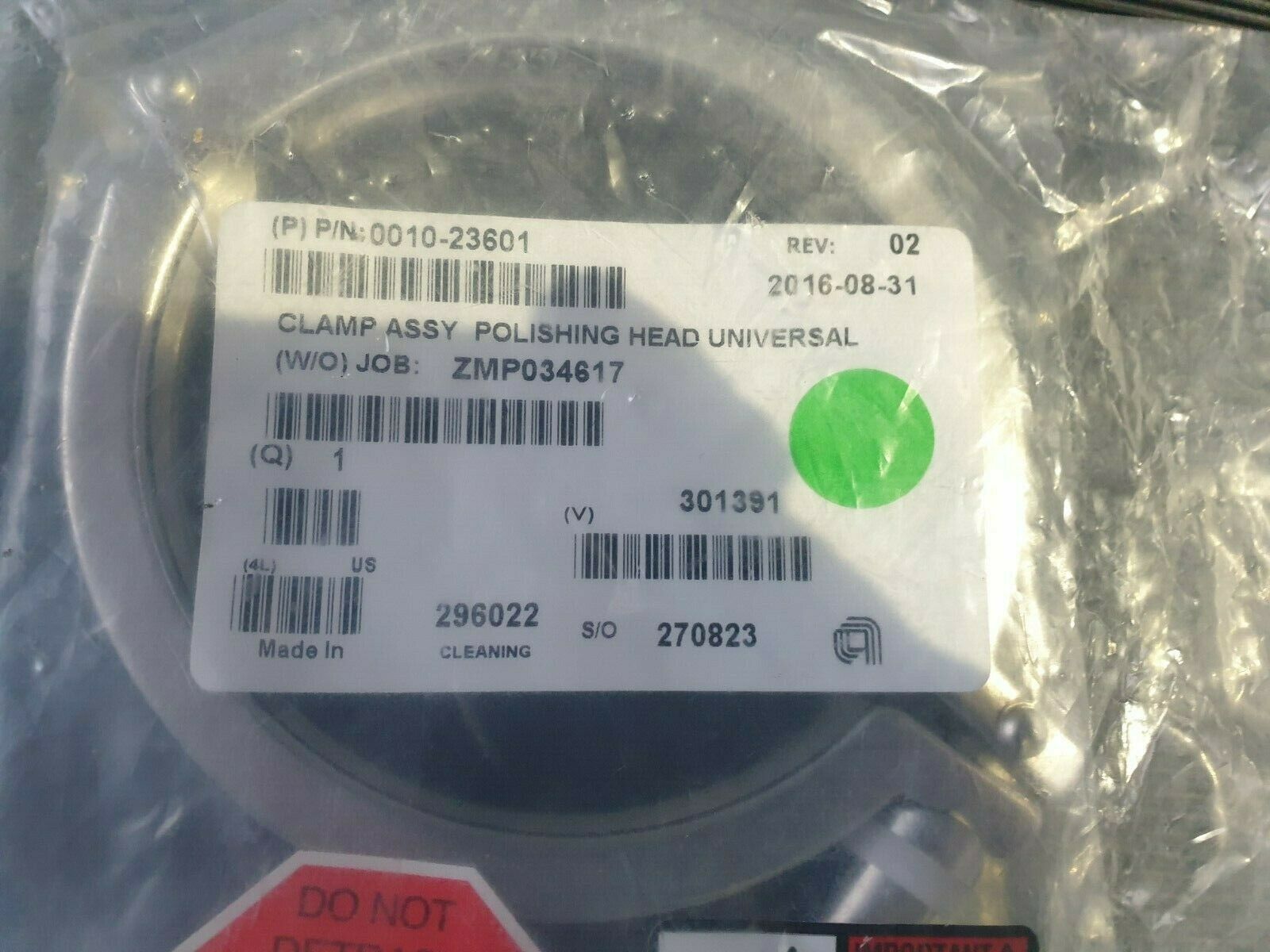 AMAT   0010-23601 CLAMP ASSY POLISHING HEAD (rbd2.1b1)