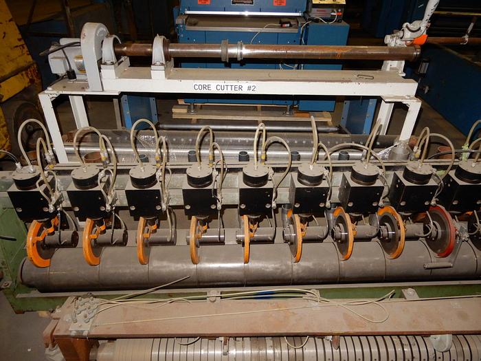 Used 72" WILL PEMCO SLITTING BAR W/ 10 SHEAR KNIVES AND 8 POCKET FEMALE RINGS