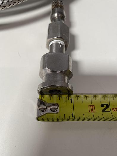 Used Stainless Steel 178" Flexible Braided Hose w/ SSH4 Quick Release & 1/2" Sanitary