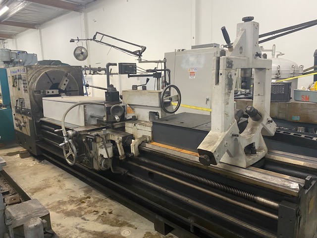 Used Vanguard Model S1-262A/3000 35" x 118" Hollow Spindle Lathe 14" Hole Spindle Thru #5884