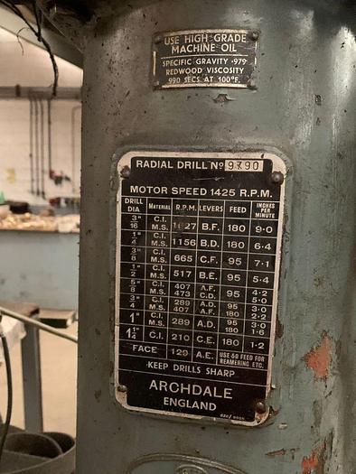 Used Archdale Radial Arm Drilling Machine