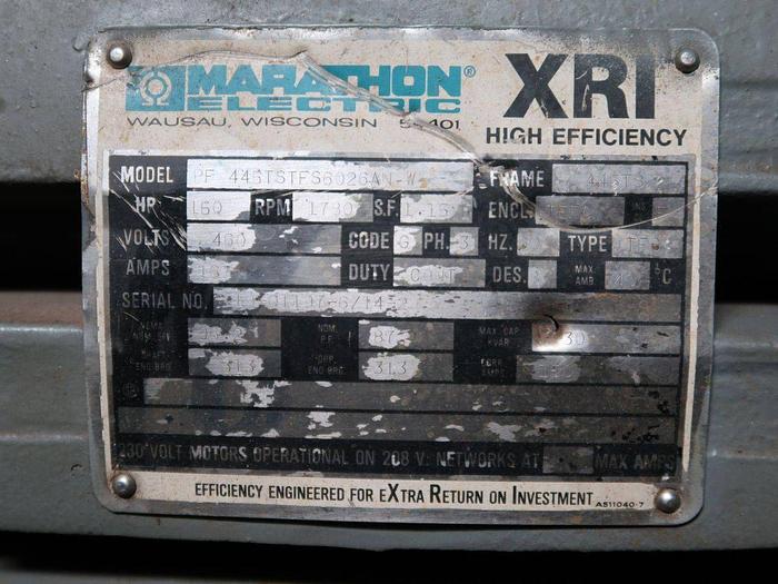 Used QUINCY QSI-740 150 HP ROTARY SCREW AIR COMPRESSOR