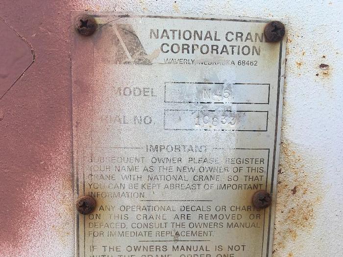 Used NATIONAL CRANE N45