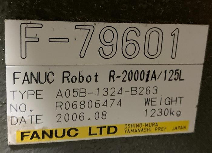 Used FANUC R2000iA/125L 6 AXIS CNC ROBOTS WITH RJ3iB CONTROLLERS