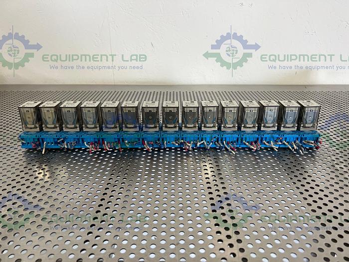 Used Lot of 15 - Finder 60.13 Relay 250V, 10A w/ Finder 90.112 Socket