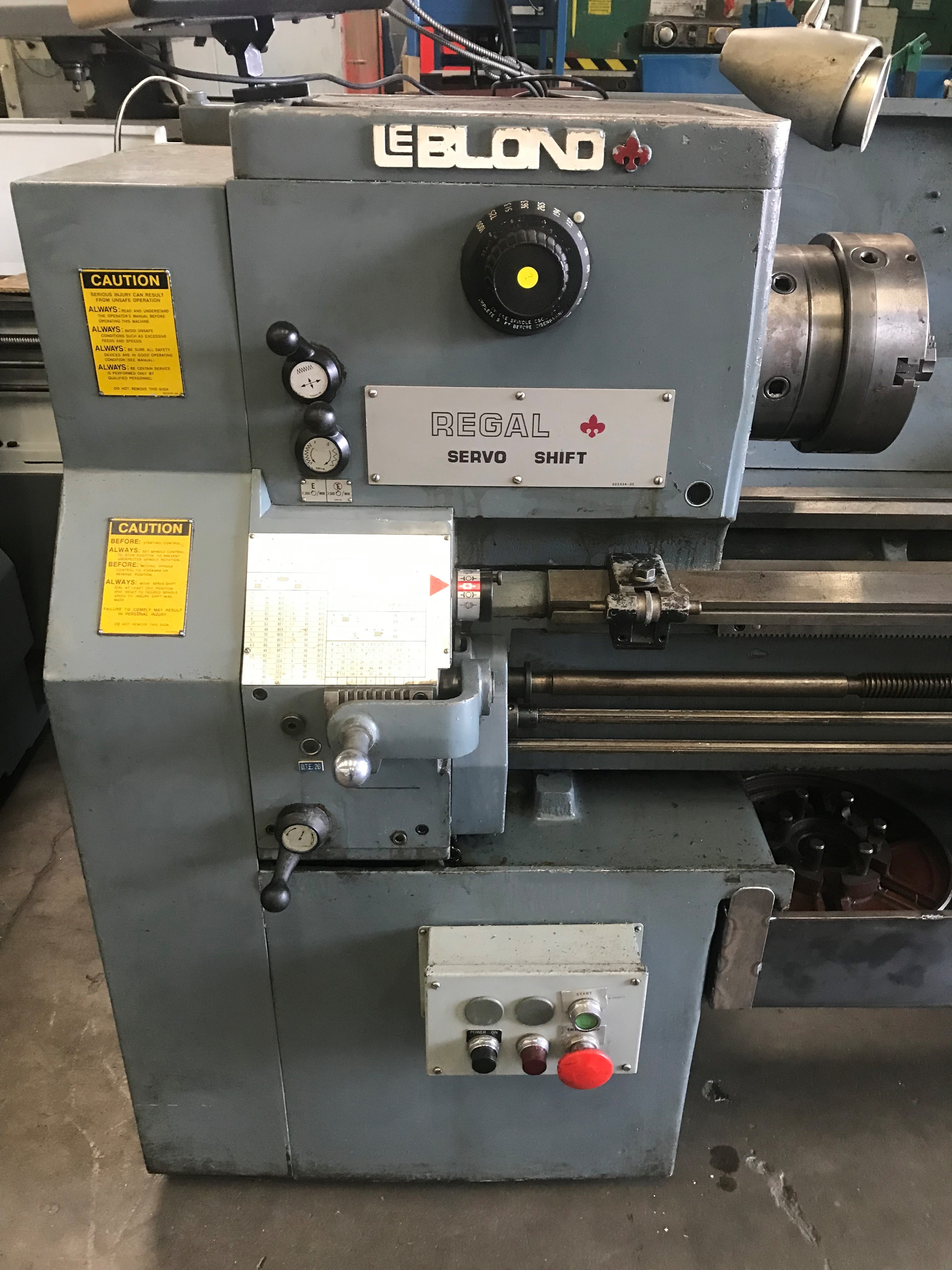 Used Sold LEBLOND SERVO SHIFT 19E ENGINE LATHE 19" x 60" In./Mm