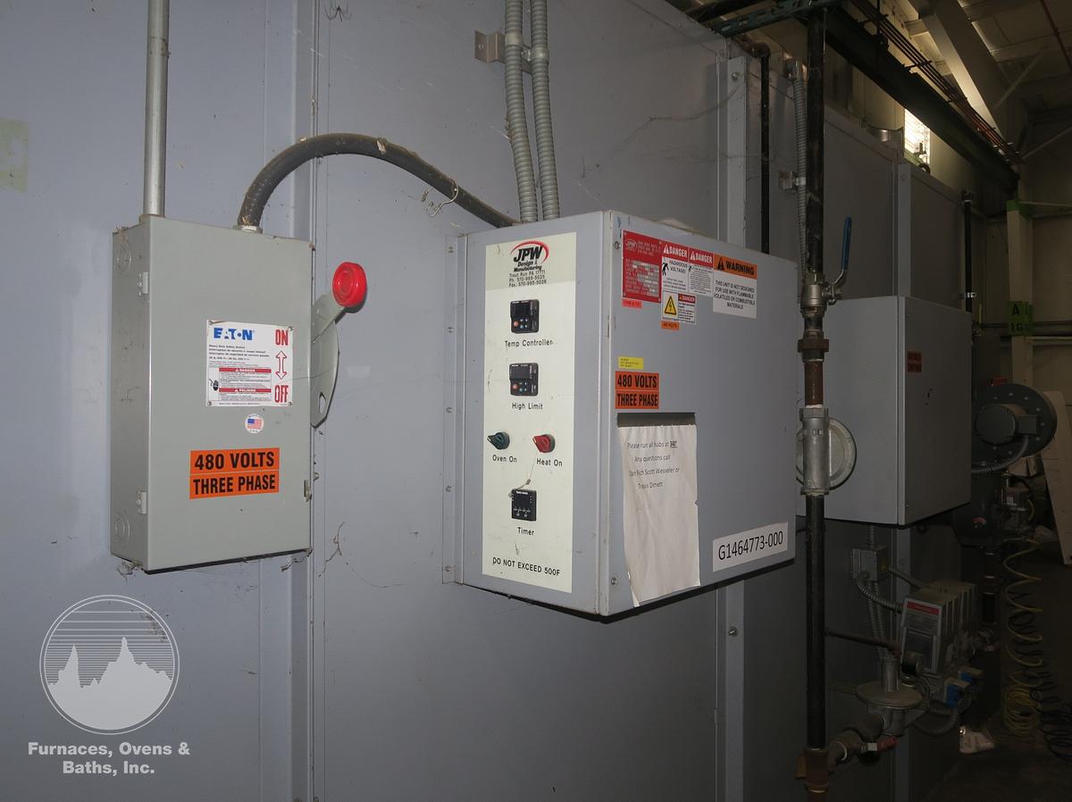 Used 96"W x 96"H x 144"L, JPW, 500°F, Gas Fired