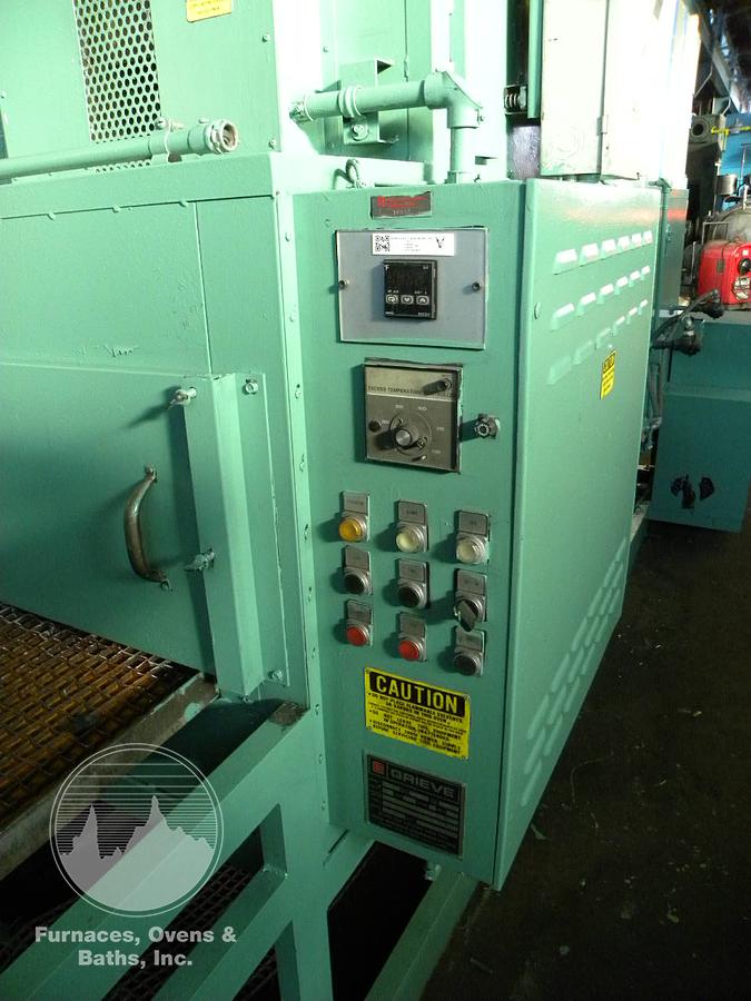 Used 18"W x 14"H x 10'L Grieve Belt Conveyor Oven, Electric, 500-F