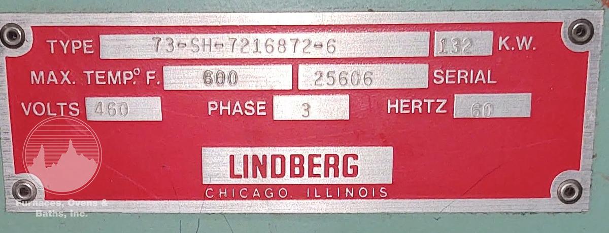 Used 72"W x 72"H x 168"L (14'), Lindberg Walk-In Oven 73-SH-7216872-6, 600°F, Electric, Powered Exhaust