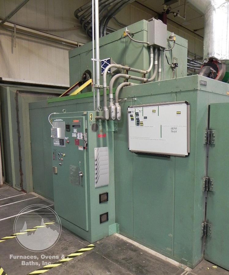 Used 72"W x 72"H x 168"L (14'), Lindberg Walk-In Oven 73-SH-7216872-6, 600°F, Electric, Powered Exhaust