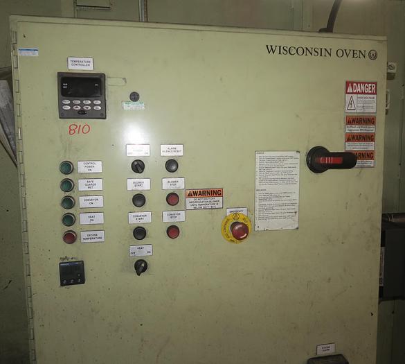 Used 20"W x 9" High x 15' Long, Wisconsin Belt Conveyor Oven, Electric, 850-F