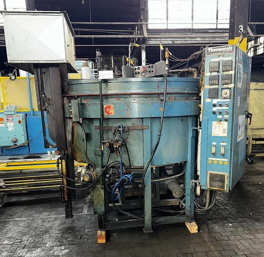 Used Thermcraft Atmosphere Rotary Hearth Furnace - 48” Diameter Hearth, 14” wide x 11” high opening, 1700-F