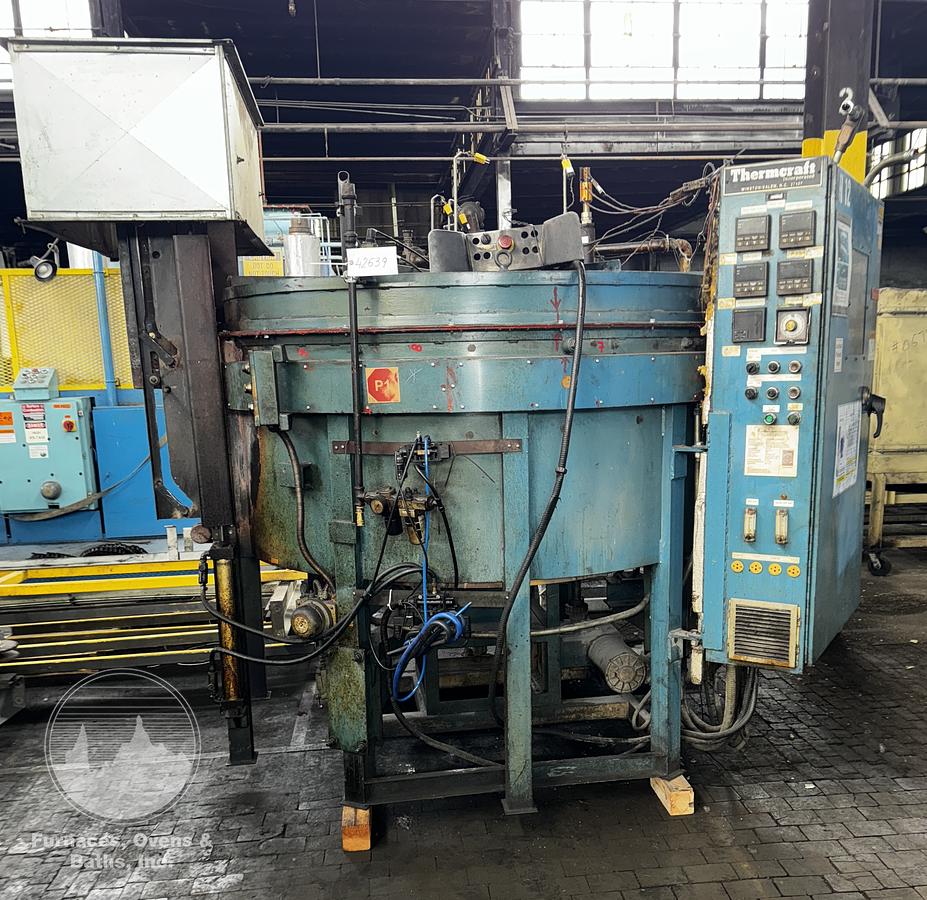 Used Thermcraft Atmosphere Rotary Hearth Furnace - 48” Diameter Hearth, 14” wide x 11” high opening, 1700-F