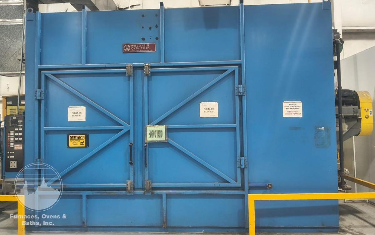 Used 120"W x 65"H x 65"L, Wisconsin Batch Oven, 1000°F, Gas Fired, EXCELLENT CONDITION